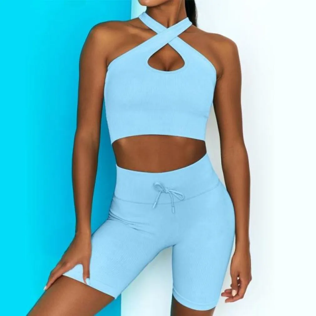 ContiNent 33 Seamless Yoga Set Sport Suit Two Piece Set Women Gym Clothing Workout Sportswear Yoga Set High Waist Seamless Leggings Sport Top