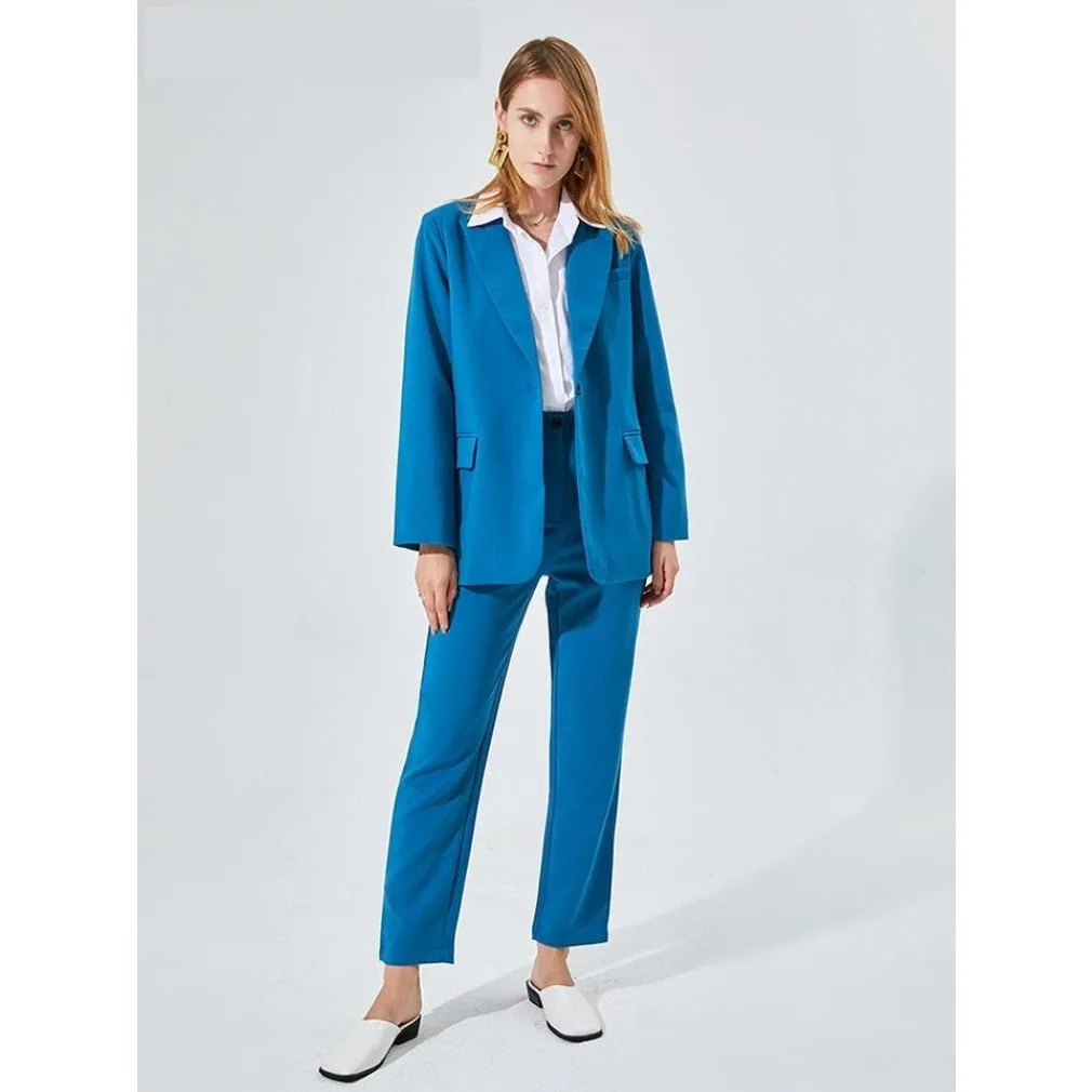 ContiNent 33 Women Blazer And Guard Pants Sets Two Pieces OL Single Breasted Jacket Formal Suit Pleated Trousers Spring Autumn Winter