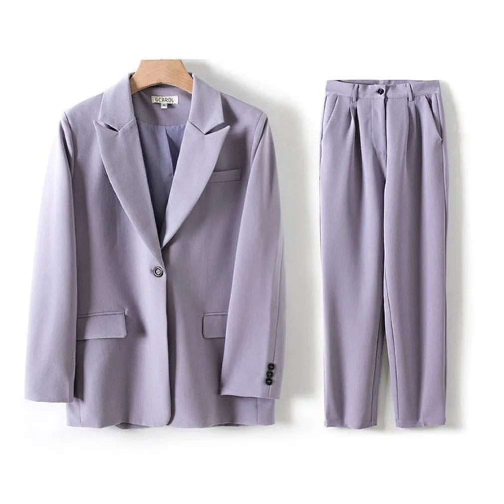 ContiNent 33 Women Blazer And Guard Pants Sets Two Pieces OL Single Breasted Jacket Formal Suit Pleated Trousers Spring Autumn Winter