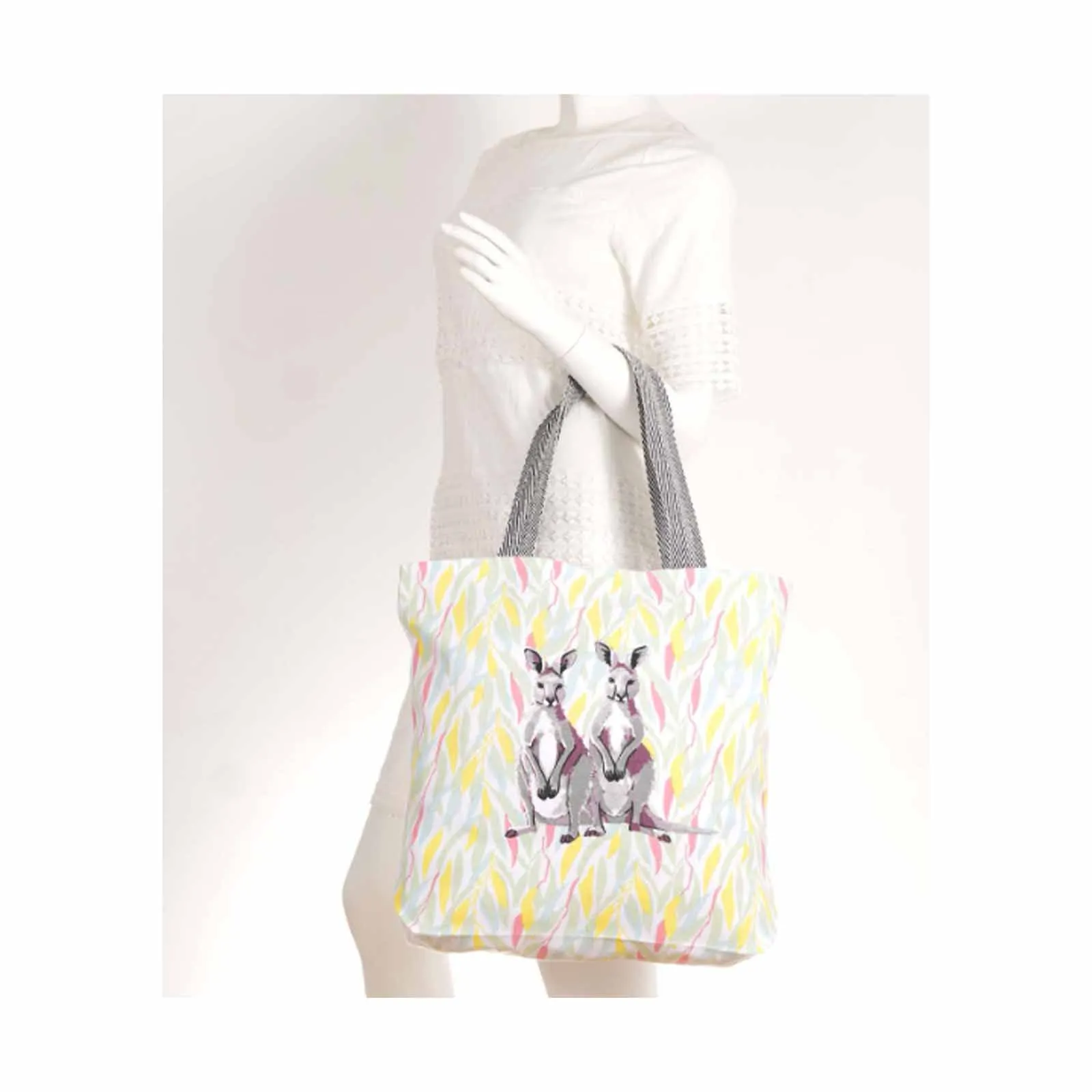 Cotton-Canvas Tote Bag Bush Mates Kangaroo 43x38cm