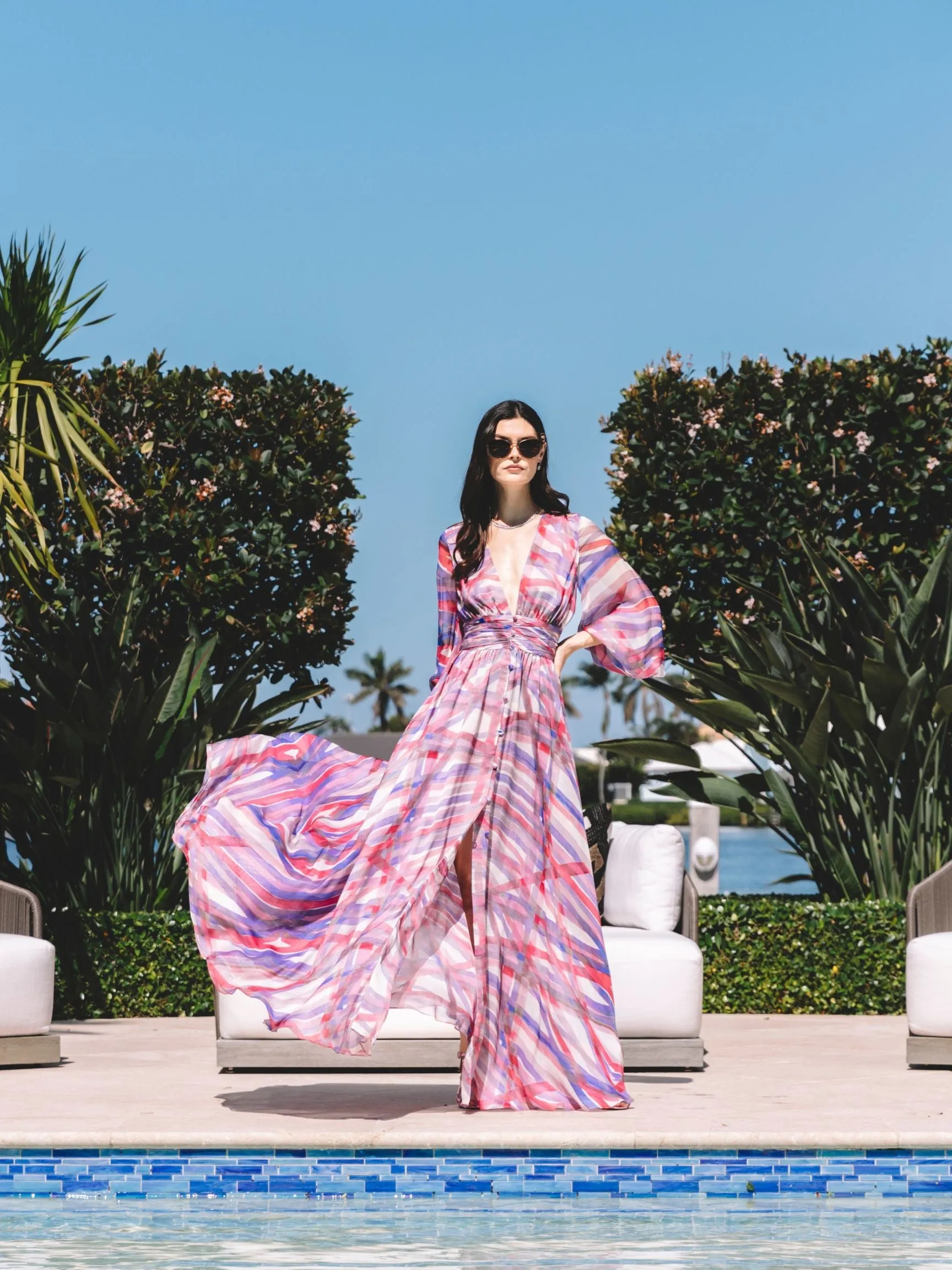Crawford Maxi Gown - Pink Violet