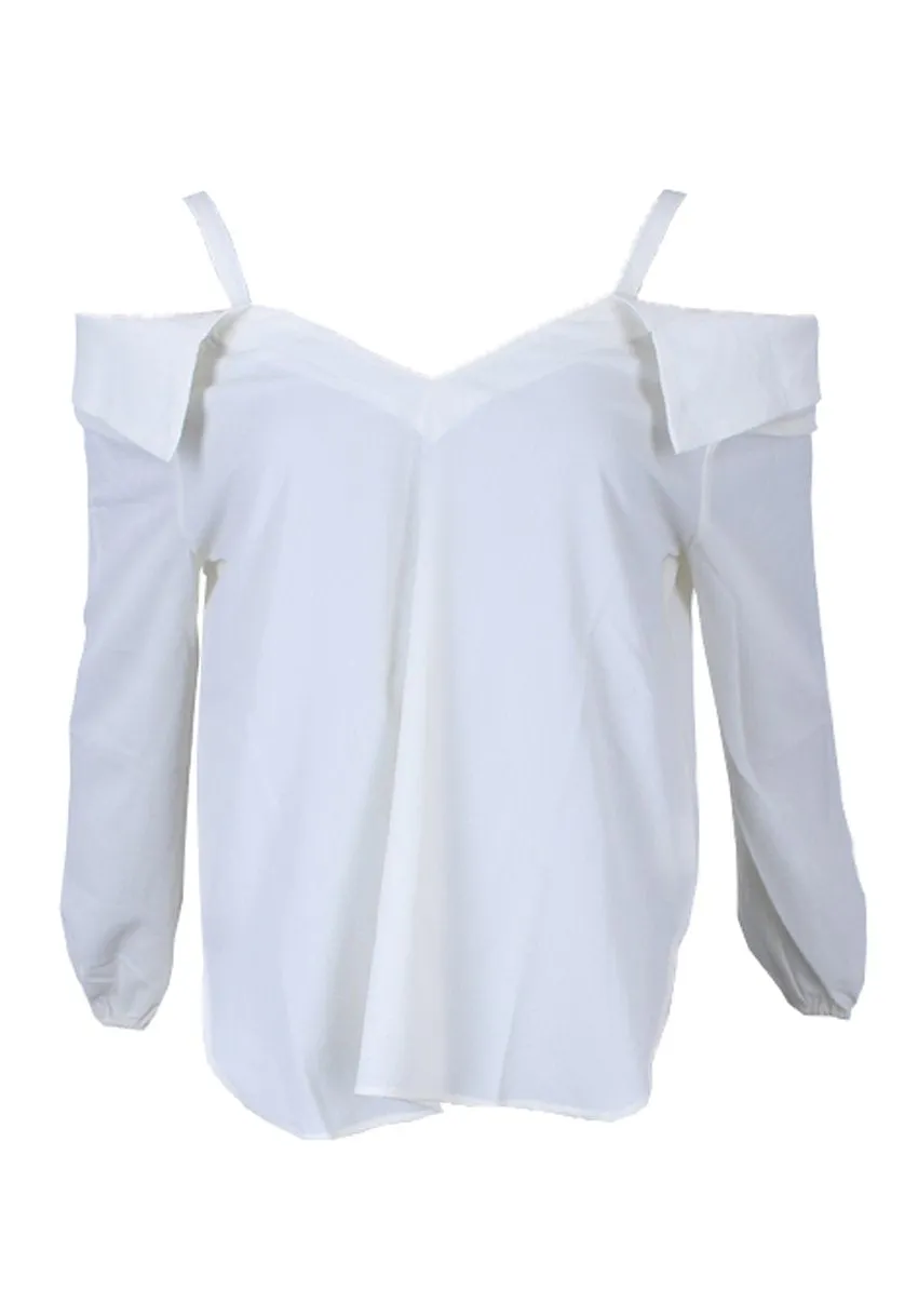 Cream Cold Shoulder Top