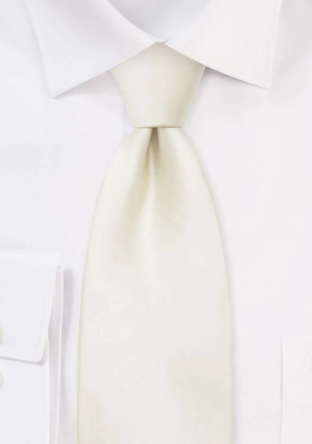 Cream Solid Necktie