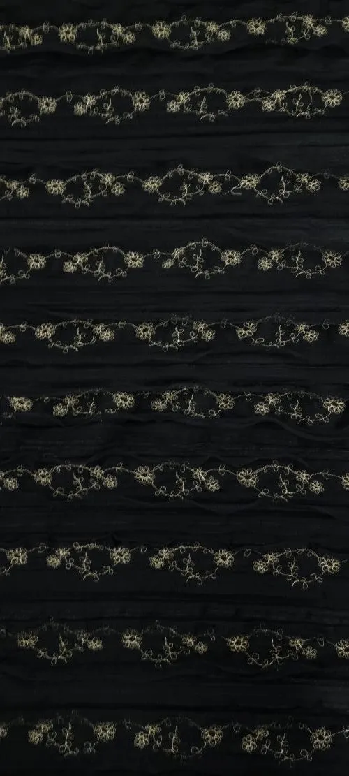 Crinkle Chiffon Dainty Flowers