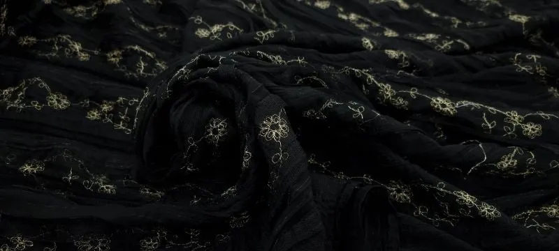 Crinkle Chiffon Dainty Flowers