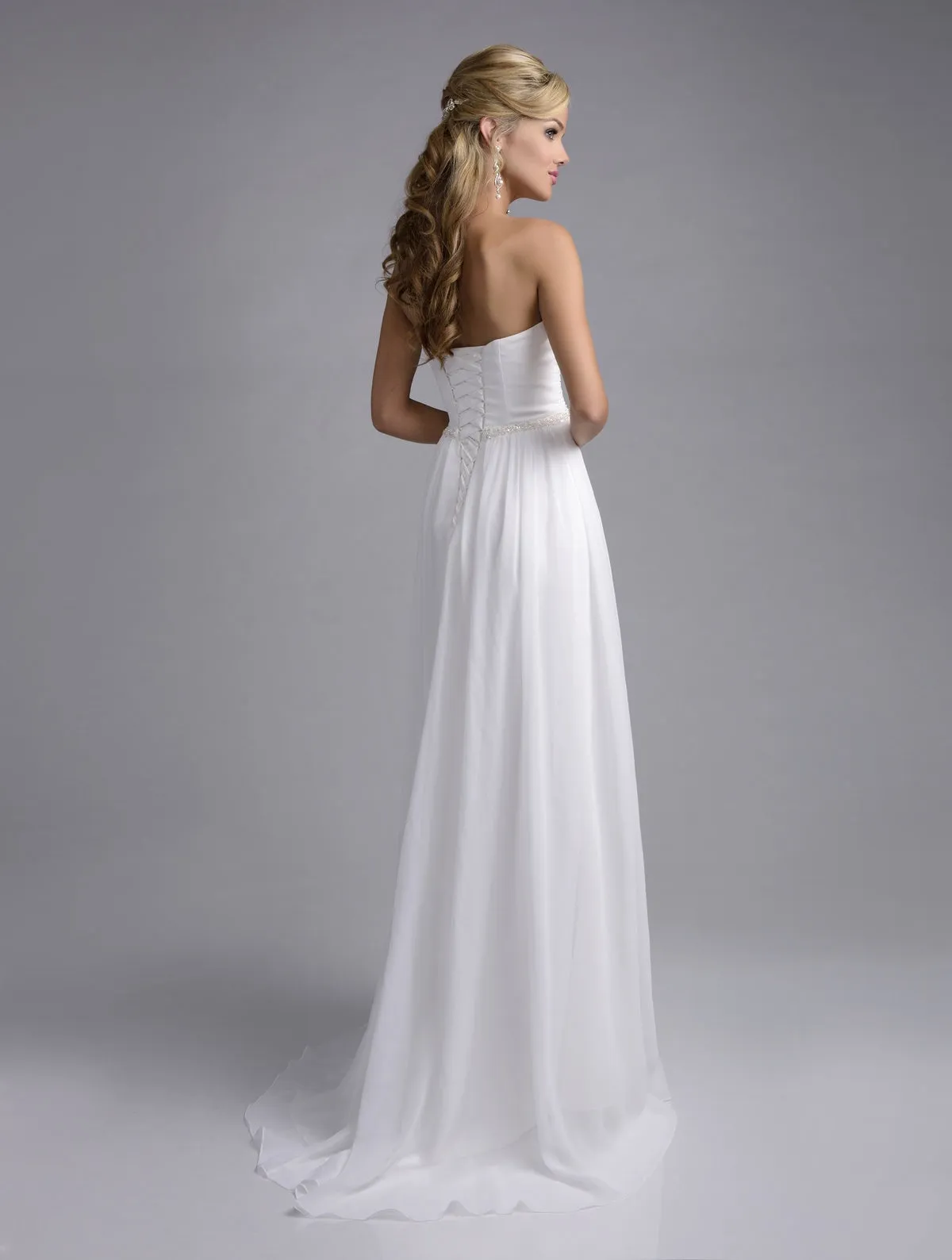 Crisscross Sweetheart Chiffon Wedding Dress With Ruching And Pleats-MK_703486