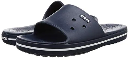 crocs Unisex Adult Navy/White Flats-7 Men/ 8 UK Women (M8W10) (Crocband)