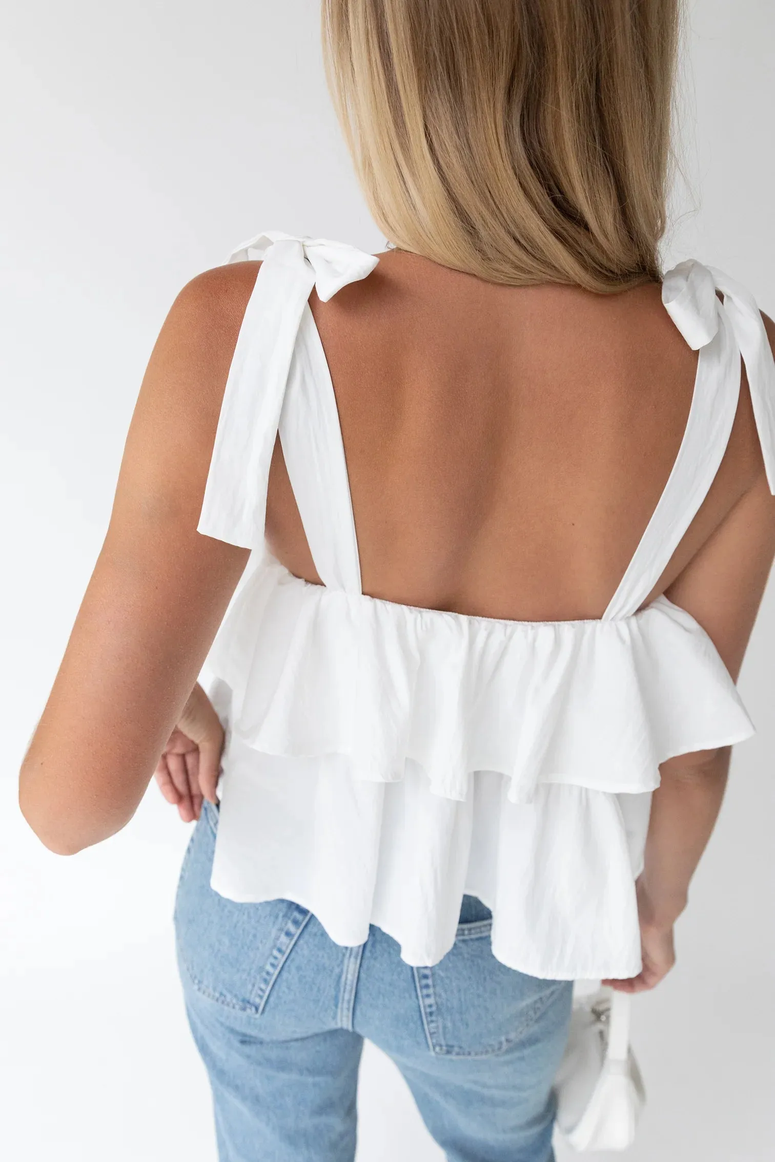 Cropped Ruffle Top