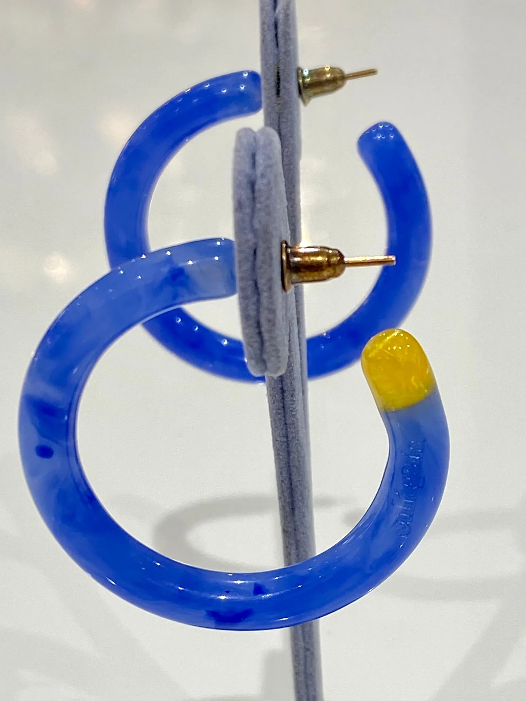 Cult Gaia Earrings Mira Cobalt Acrylic