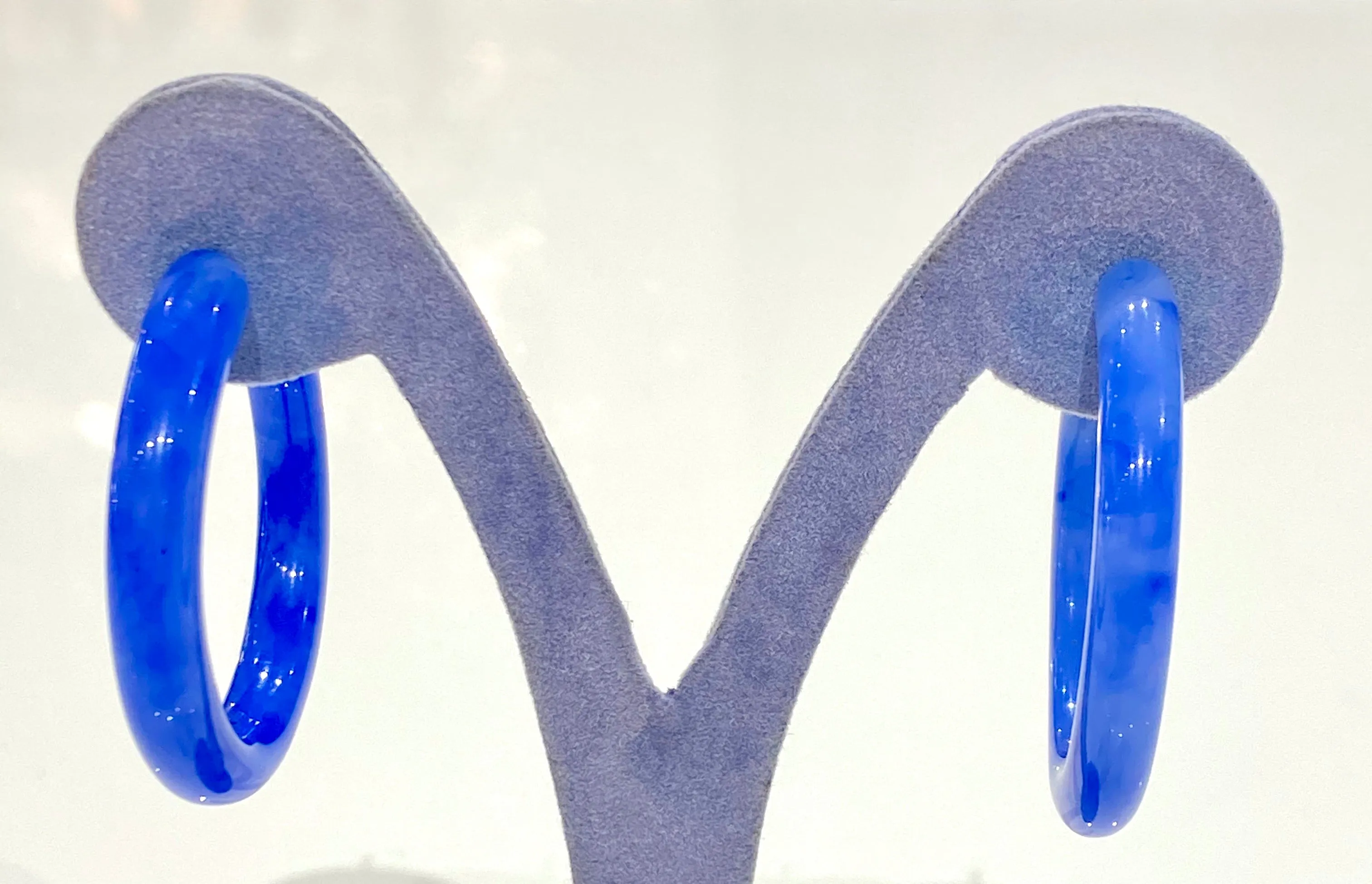 Cult Gaia Earrings Mira Cobalt Acrylic