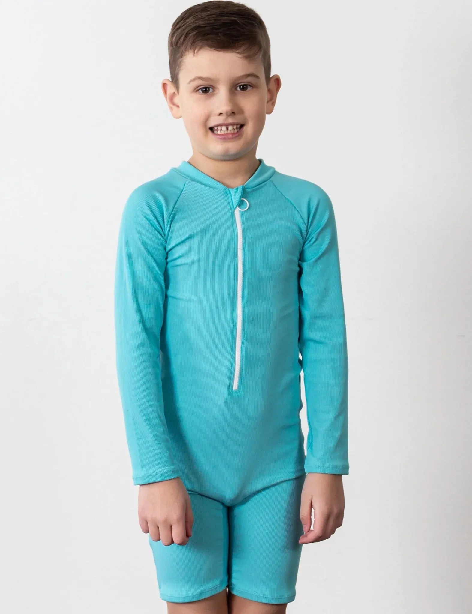 Current Tyed "Brights" Ribbed Blue Curaco Sunsuit
