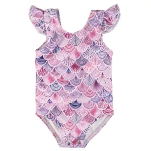 Current Tyed Ruffle Shoulder One Piece Suit