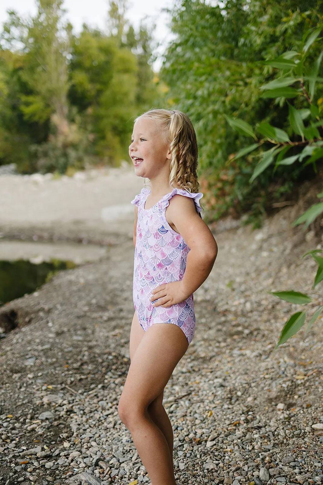 Current Tyed Ruffle Shoulder One Piece Suit