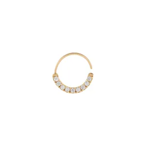CZ Cartilage Hoop Earring 14K