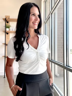 Daisy Mae Knit Ruched Top