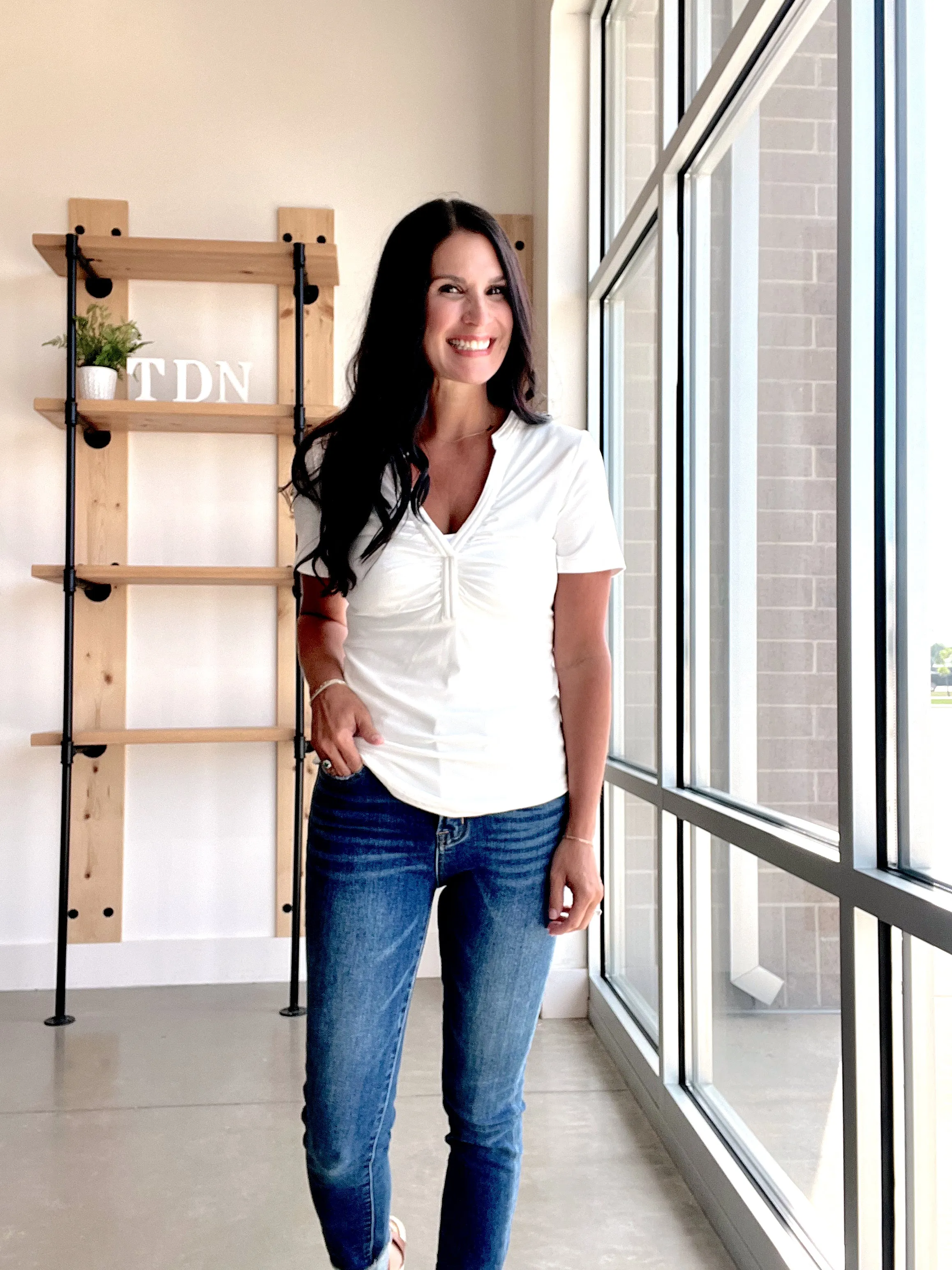 Daisy Mae Knit Ruched Top