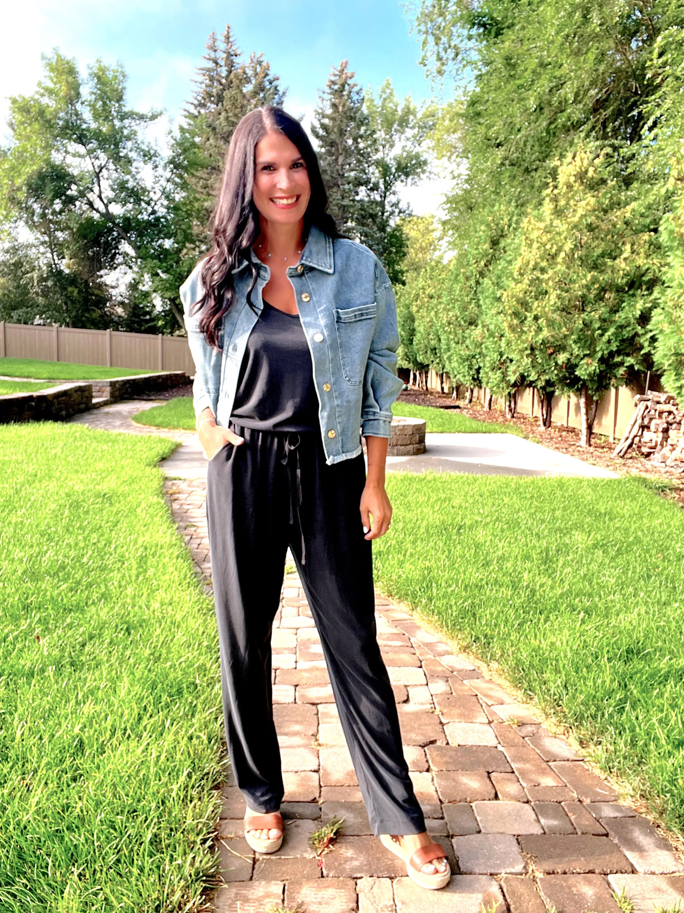 Denim 2 Pocket Crop Jacket