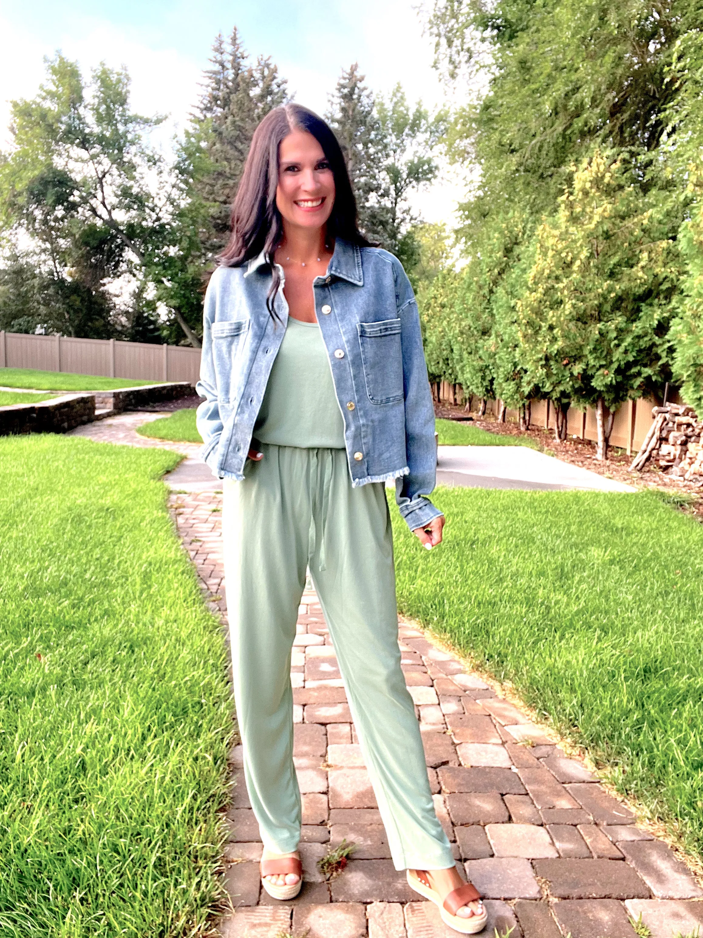Denim 2 Pocket Crop Jacket