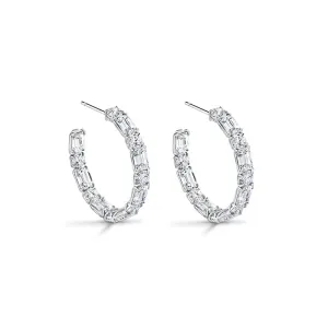 Diamond Hoop Earrings