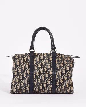 Dior Blue Oblique Canvas Diorissimo Boston Tote Bag