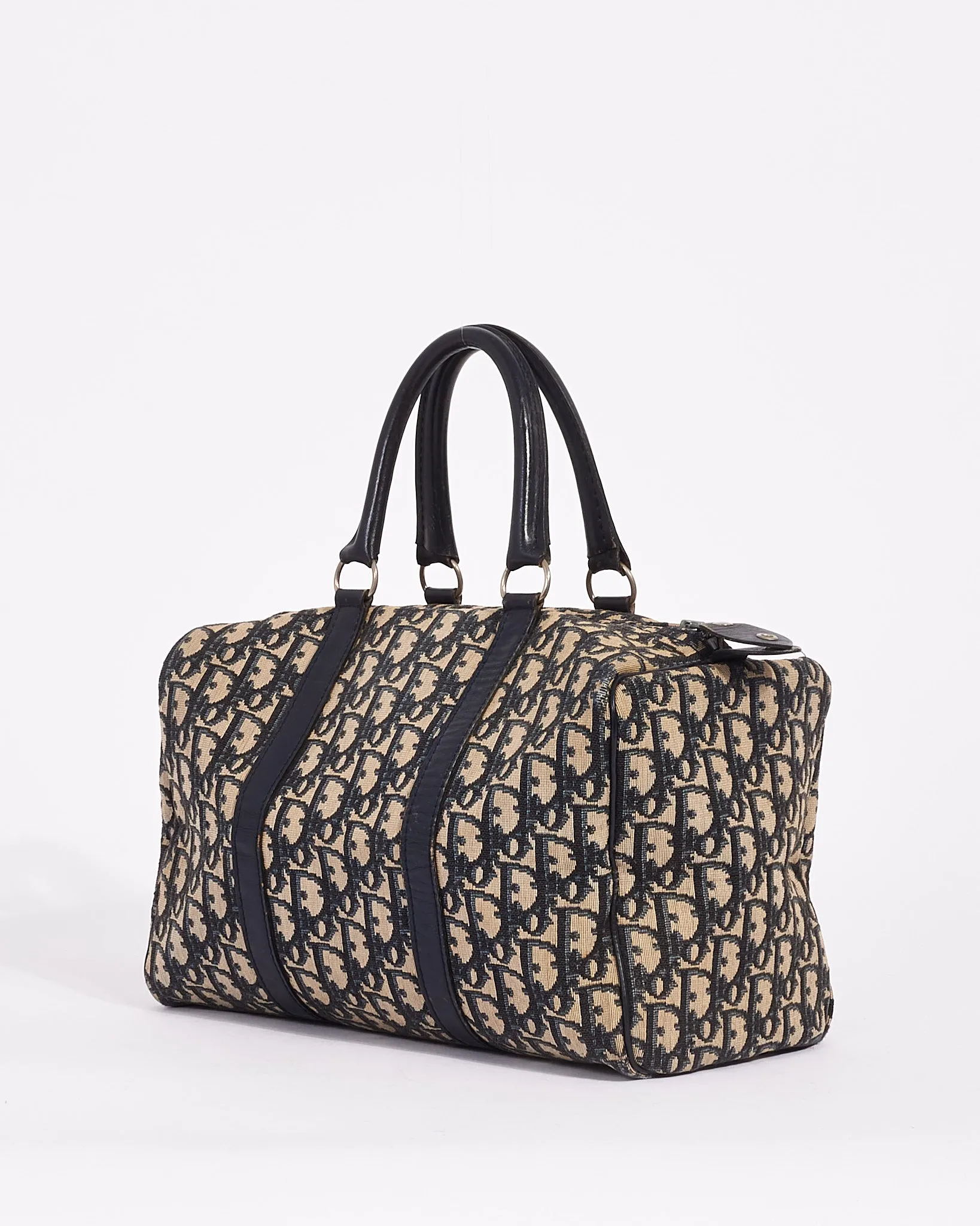 Dior Blue Oblique Canvas Diorissimo Boston Tote Bag