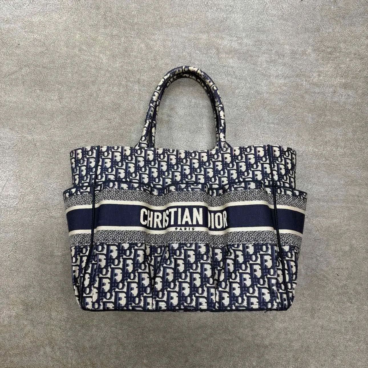 Dior Tote Bag "CATHERINE" Used Monogram Size