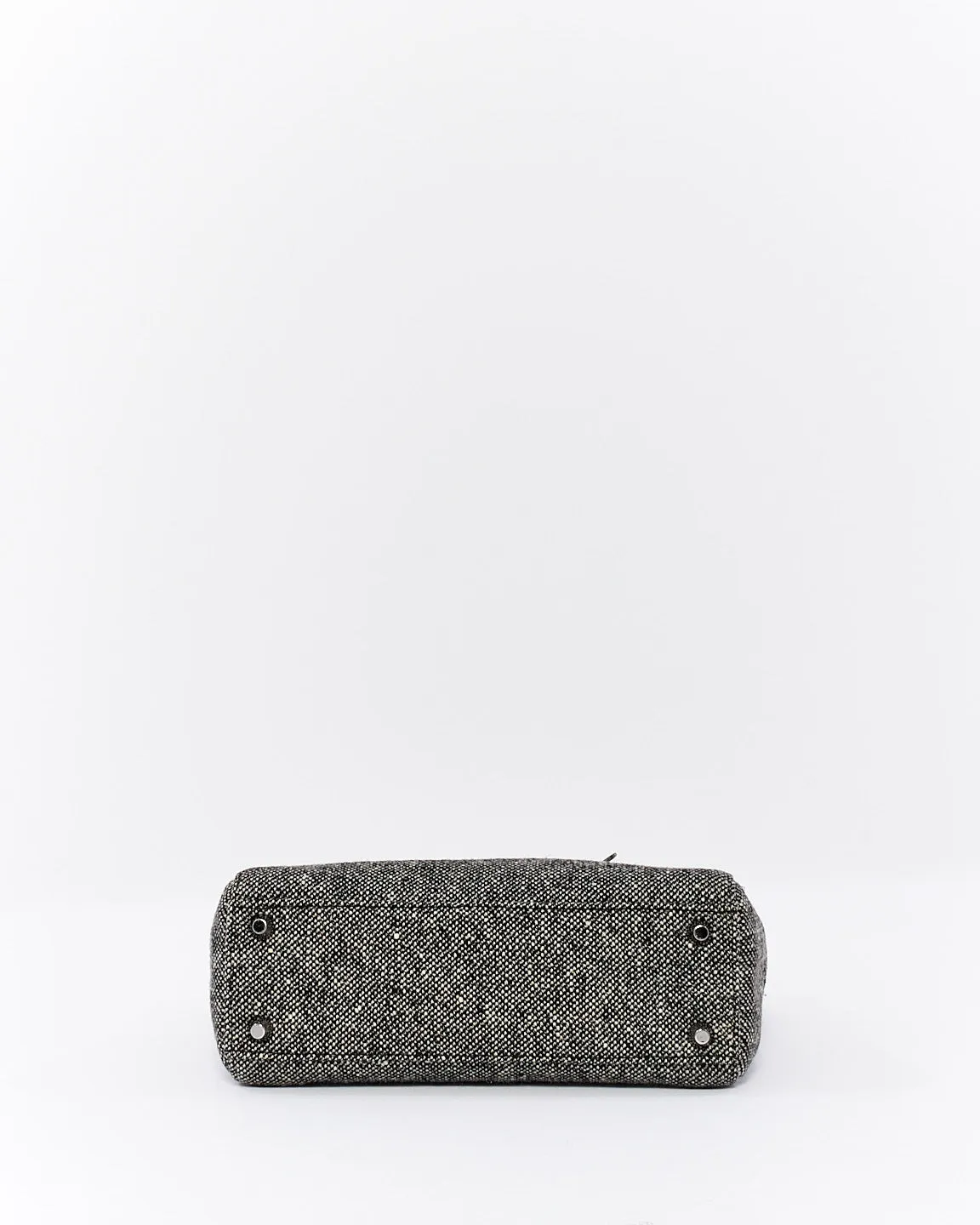 Dior Vintage Black Tweed Mini Lady Dior Tote - NO STRAP