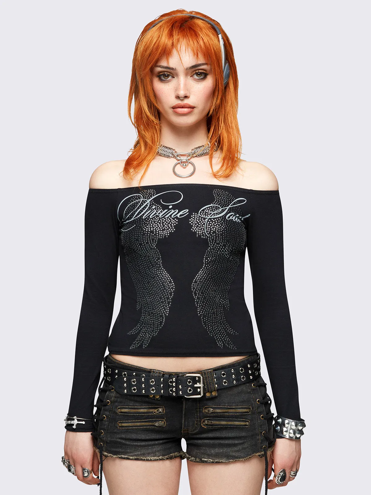 Divine Soul Off-Shoulder Top