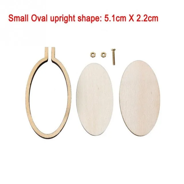 DIY Item set Mini Needlework Fixed Frame Wooden Hoop/Ring for Accessories