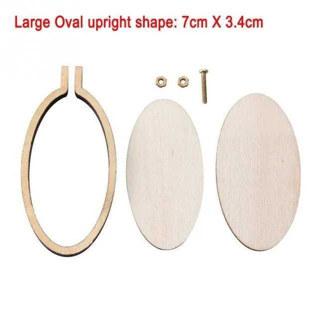 DIY Item set Mini Needlework Fixed Frame Wooden Hoop/Ring for Accessories