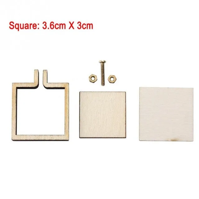 DIY Item set Mini Needlework Fixed Frame Wooden Hoop/Ring for Accessories