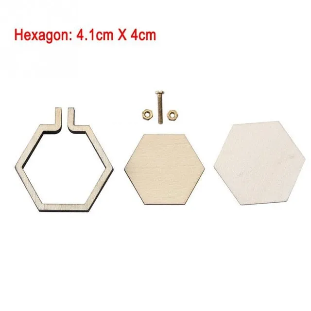 DIY Item set Mini Needlework Fixed Frame Wooden Hoop/Ring for Accessories