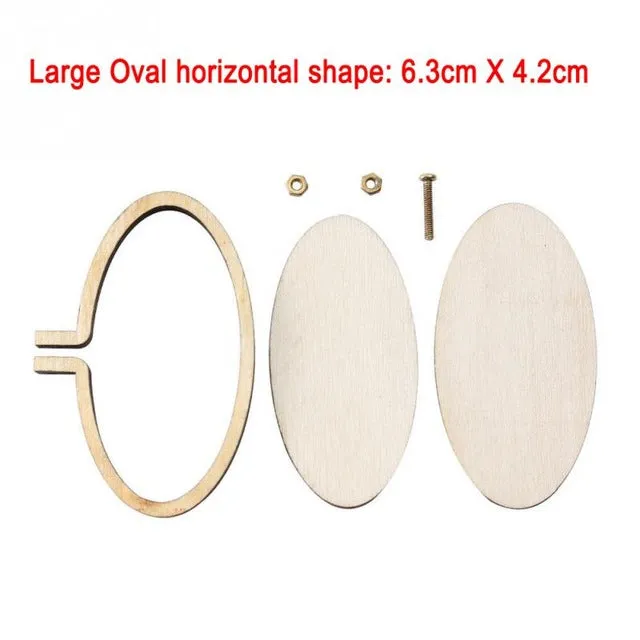 DIY Item set Mini Needlework Fixed Frame Wooden Hoop/Ring for Accessories