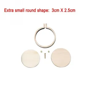DIY Item set Mini Needlework Fixed Frame Wooden Hoop/Ring for Accessories