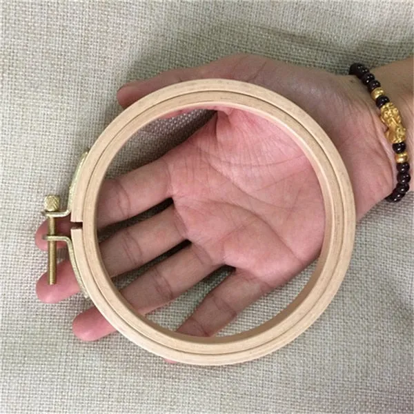 DIY Item set Mini Needlework Fixed Frame Wooden Hoop/Ring for Accessories