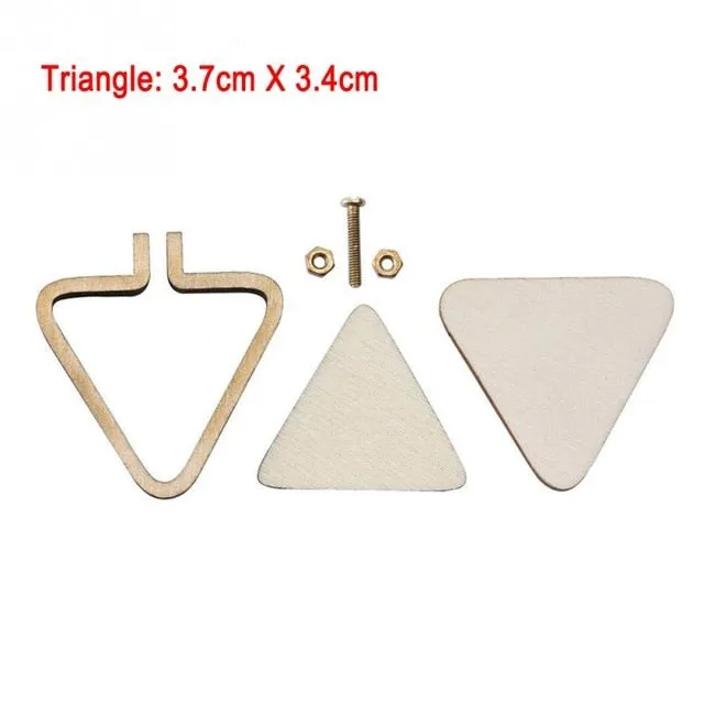 DIY Item set Mini Needlework Fixed Frame Wooden Hoop/Ring for Accessories