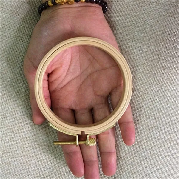 DIY Item set Mini Needlework Fixed Frame Wooden Hoop/Ring for Accessories