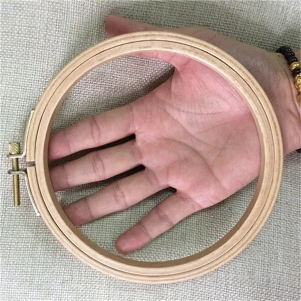 DIY Item set Mini Needlework Fixed Frame Wooden Hoop/Ring for Accessories
