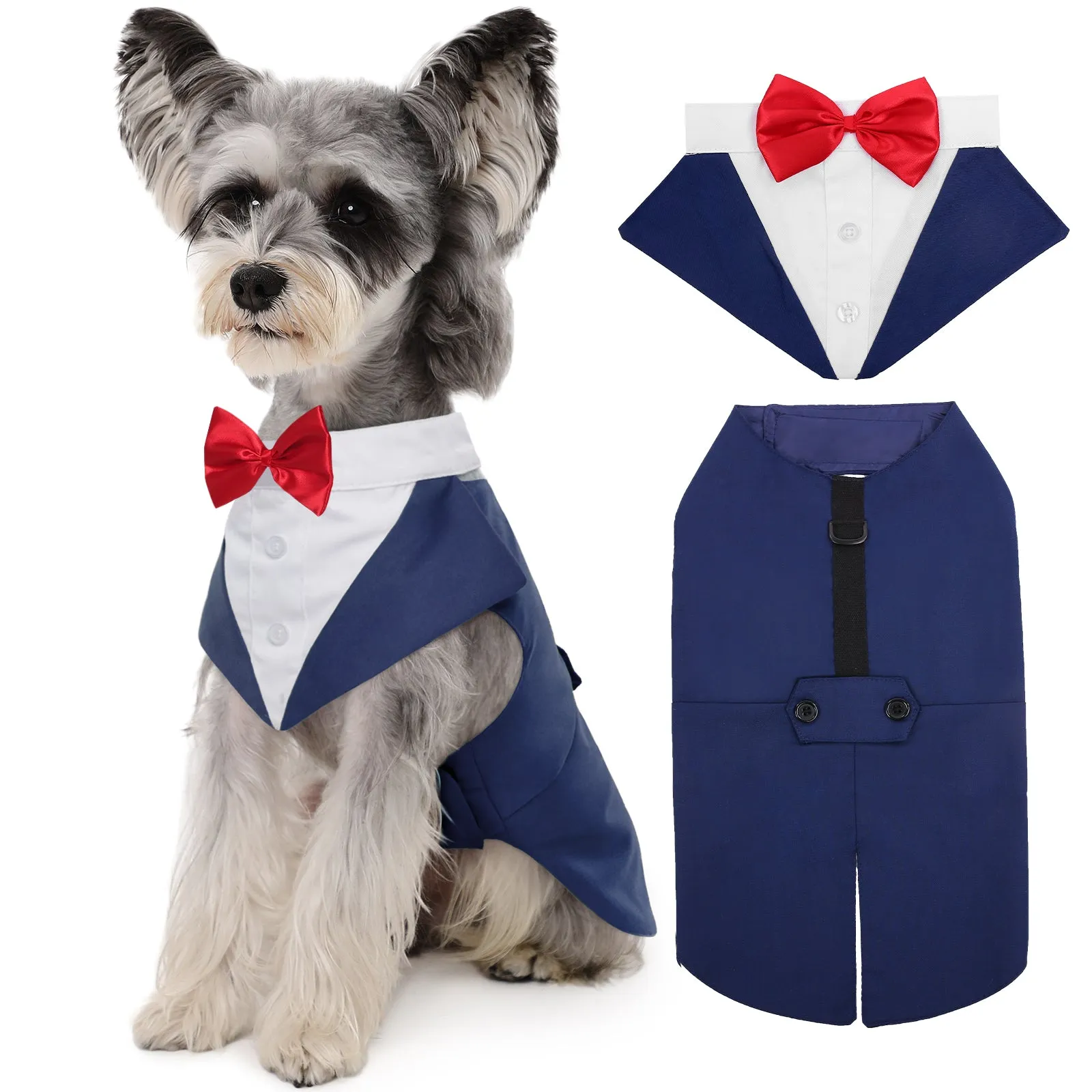 Dog Tuxedo Dog Suit and Bandana Set, Dogs Tuxedo