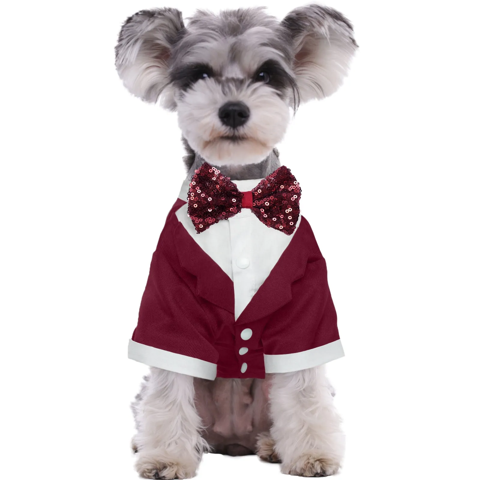 Dog Tuxedo, Dog Wedding Suit with Bow Tie Formal Dog Tux