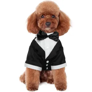 Dog Tuxedo, Dog Wedding Suit with Bow Tie Formal Dog Tux