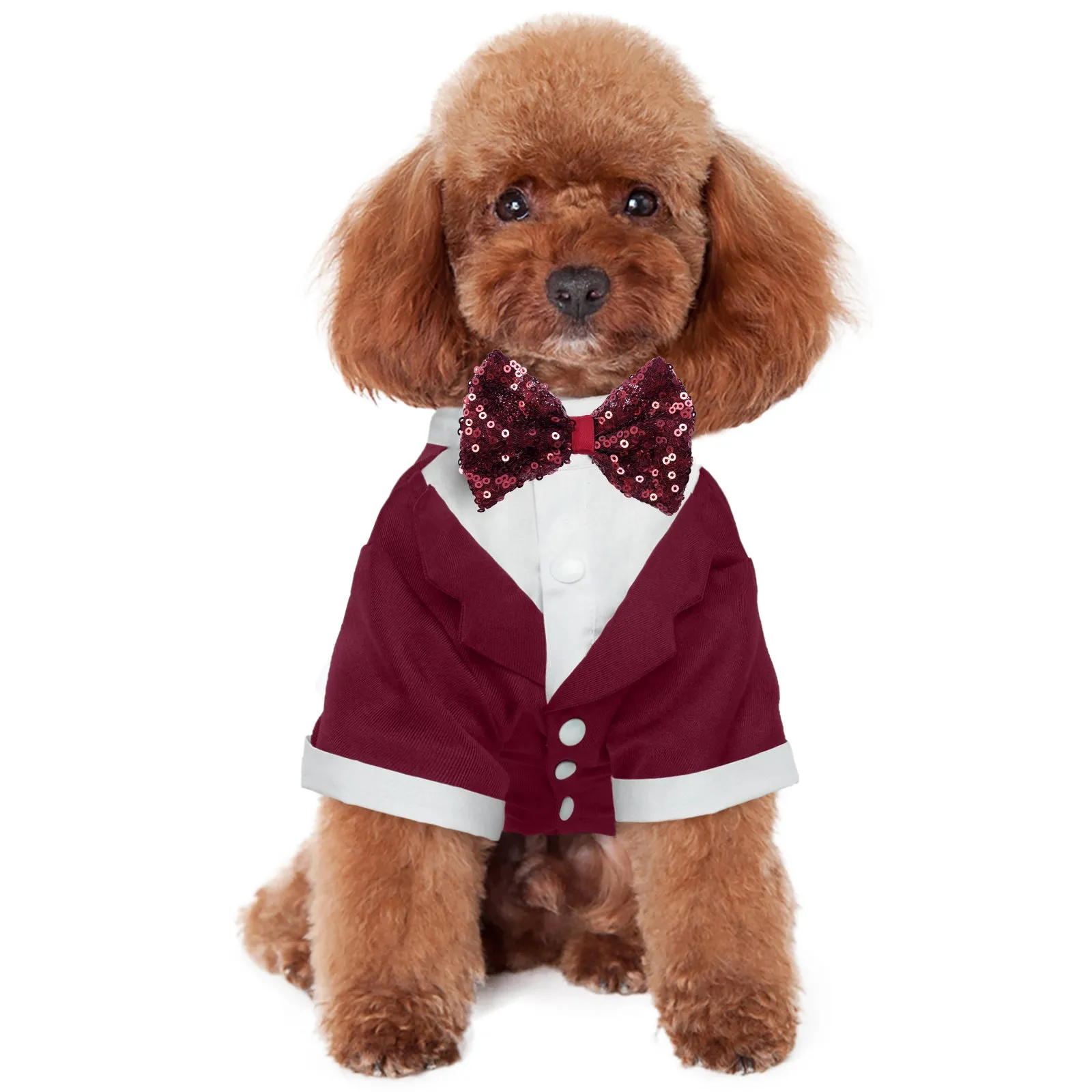 Dog Tuxedo, Dog Wedding Suit with Bow Tie Formal Dog Tux