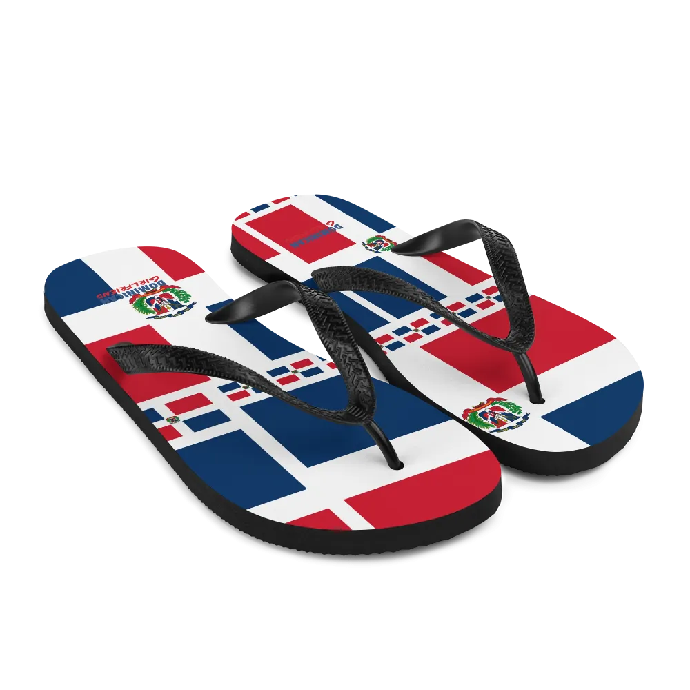 Dominican Republic Flag All-Over Collage Flip-Flops