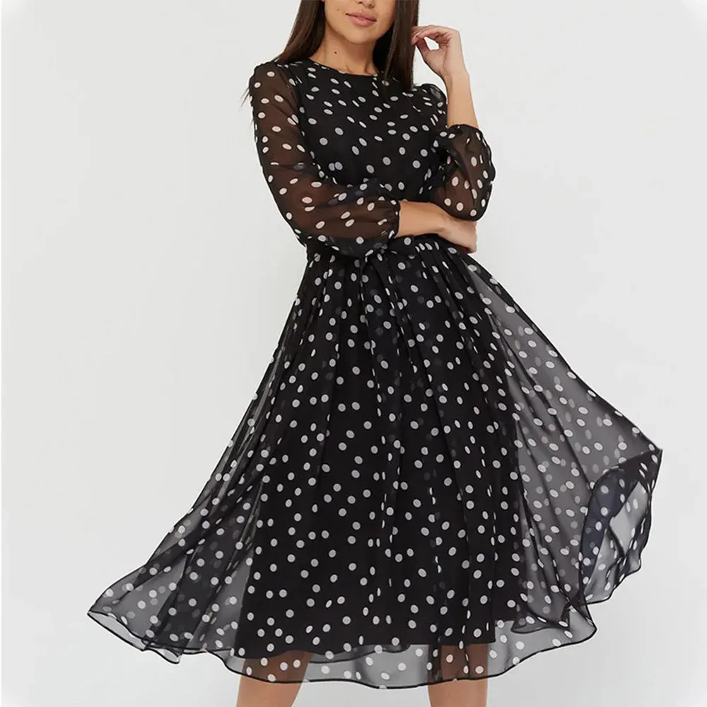 DotMuse Spring Chiffon Dress
