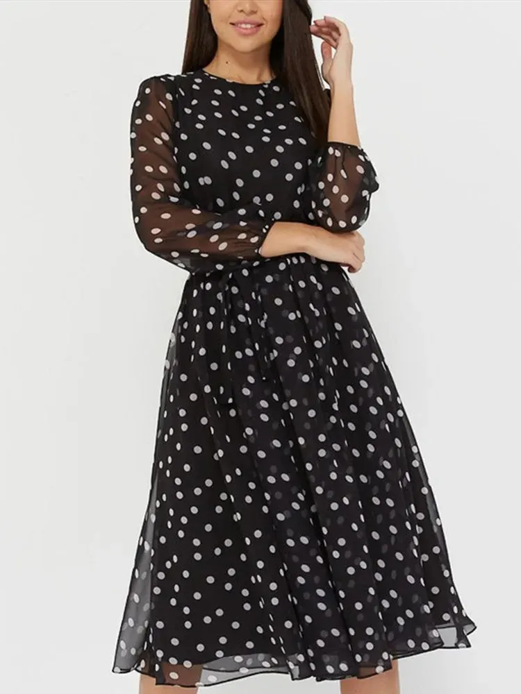 DotMuse Spring Chiffon Dress