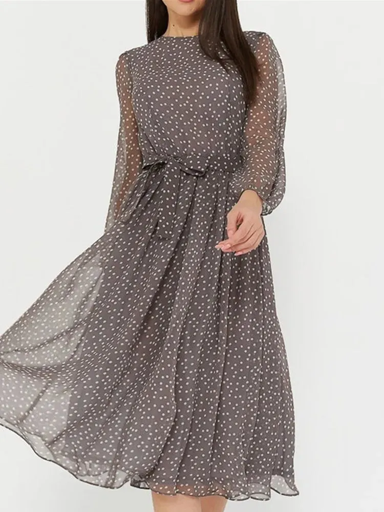 DotMuse Spring Chiffon Dress