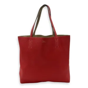 Double Sens Reversible Red Tote Bag in Clemence
