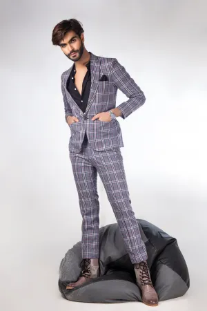 Edge Republic - Double layered Checks Suit Mens