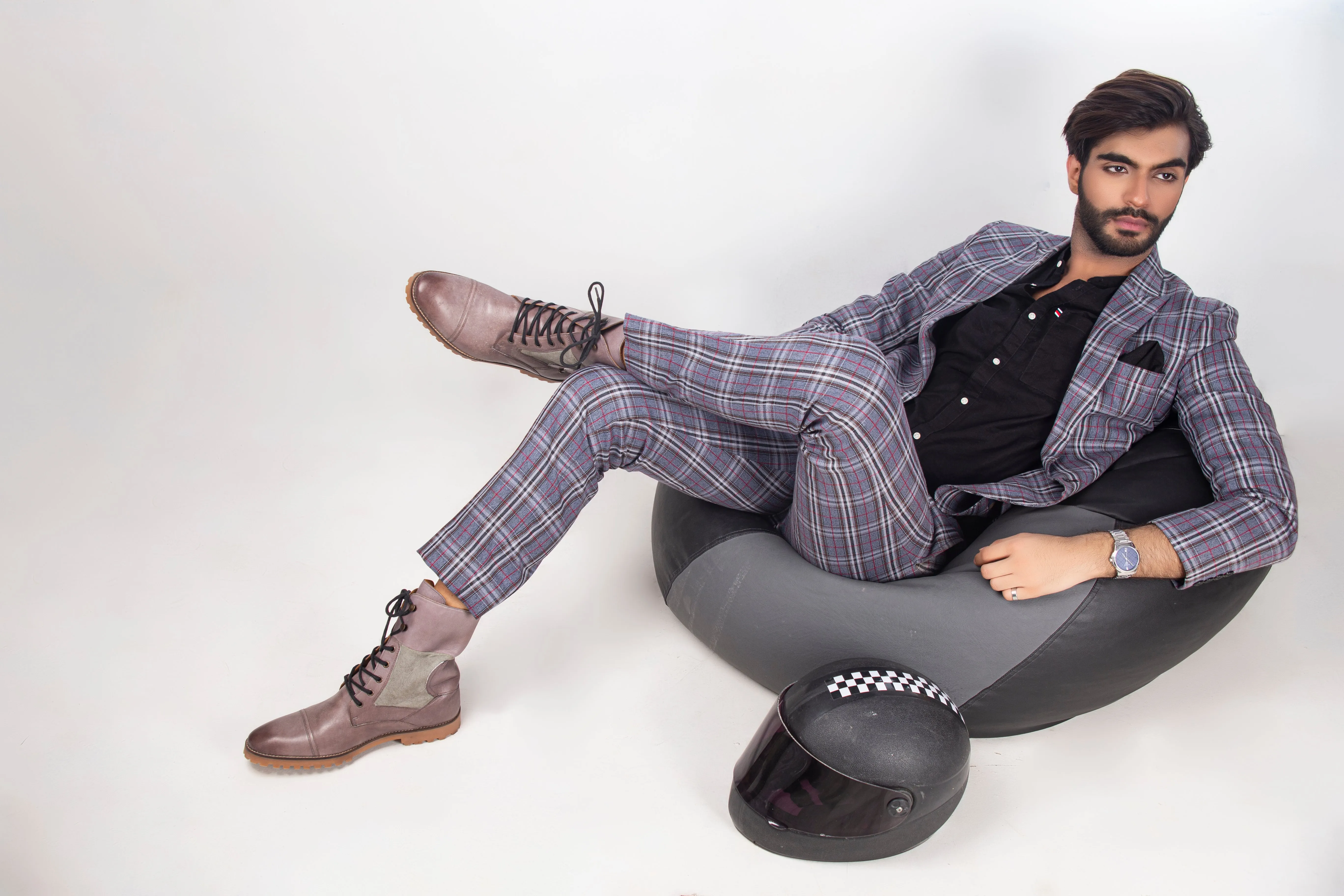 Edge Republic - Double layered Checks Suit Mens