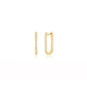 EF Collection Diamond Lola Hoop Earring